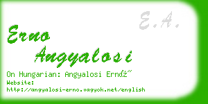 erno angyalosi business card